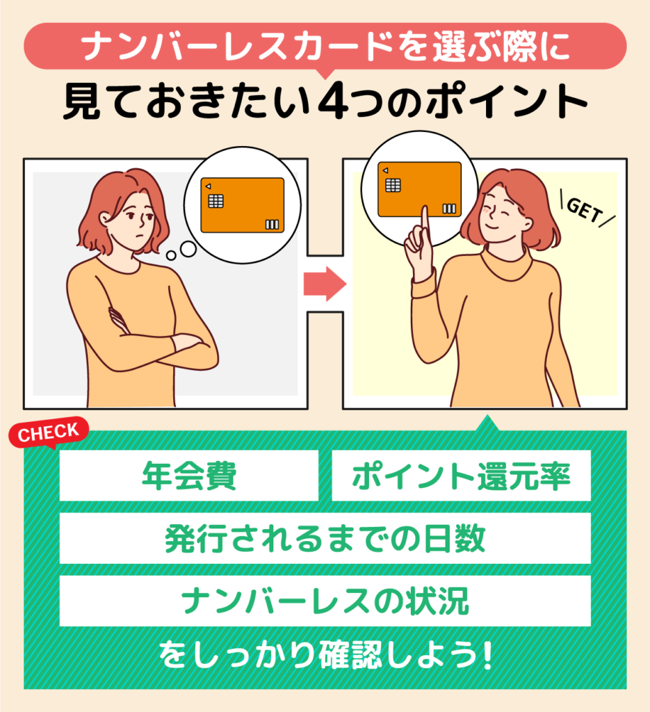 ナンバーレスカードを選ぶ際に見ておきたいおすすめのポイント