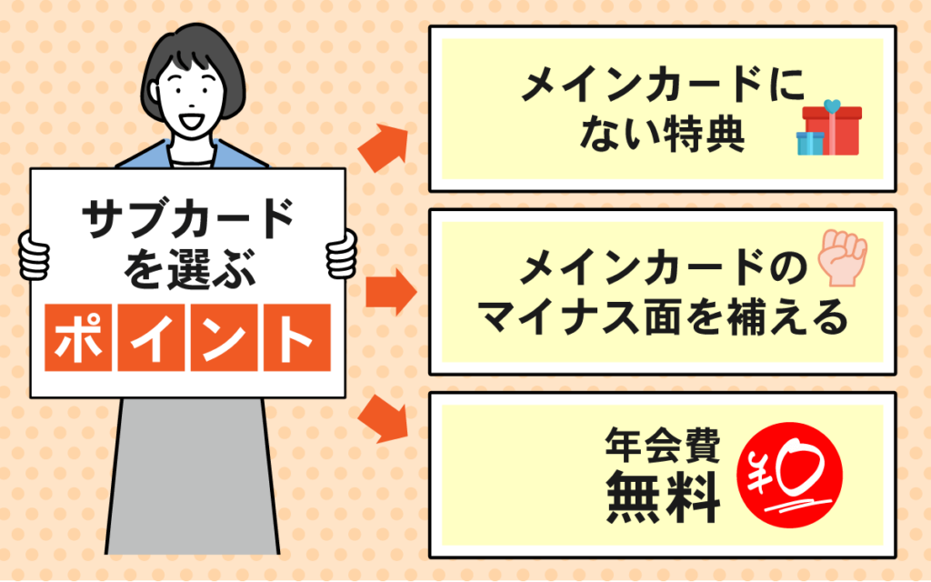 クレジットカード最強の2枚のサブカードを選ぶポイント