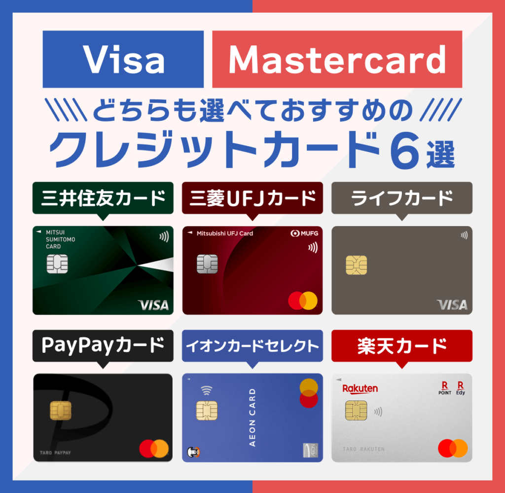 VisaとMastercardが両方選べるおすすめのクレジットカード